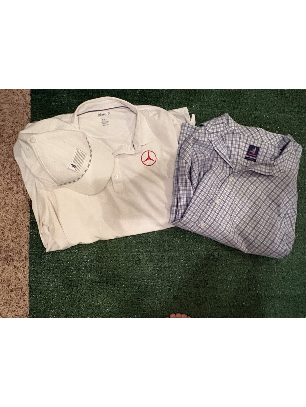 Johnnie-O Performance Fit Men's XXL Shirt Lot W/ Hat